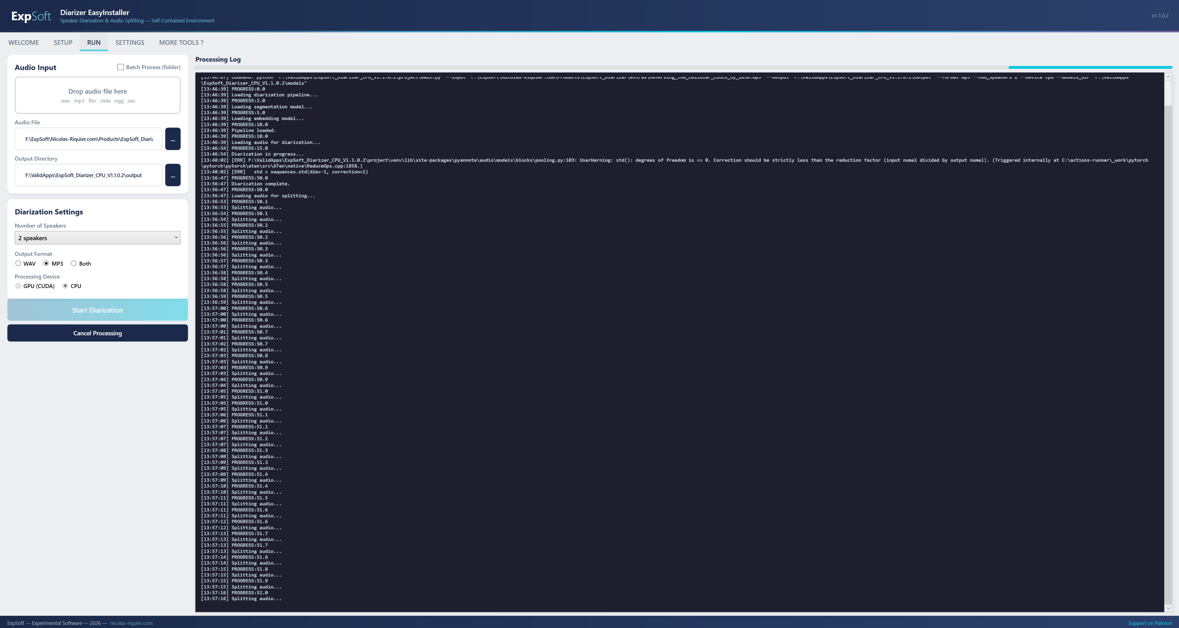 ExpSoft Diarizer