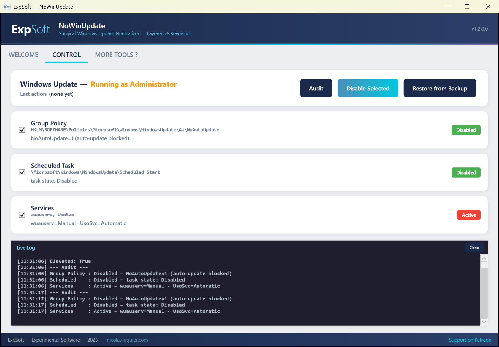 ExpSoft NoWinUpdate
