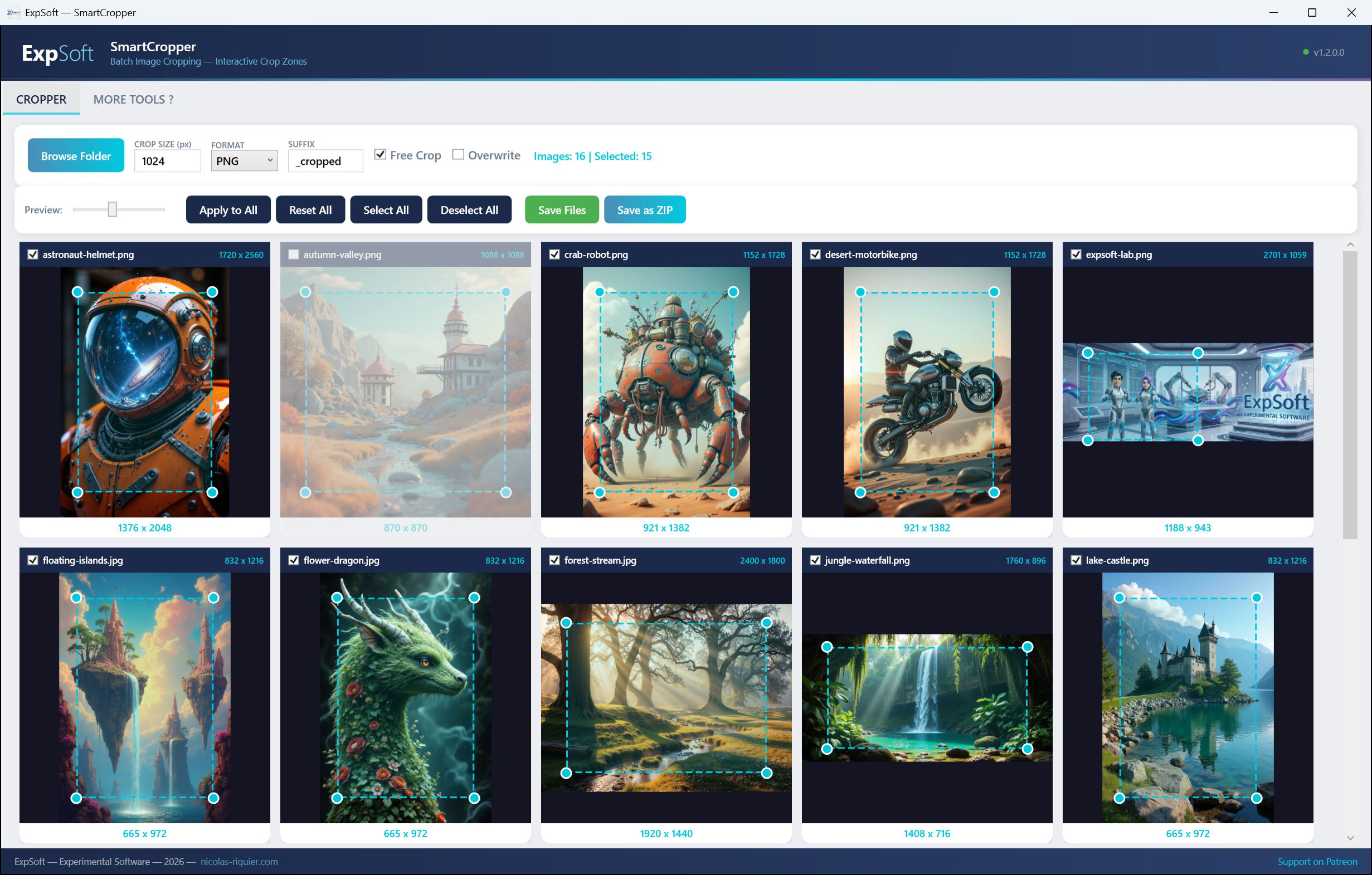 ExpSoft SmartCropper — Free Crop mode